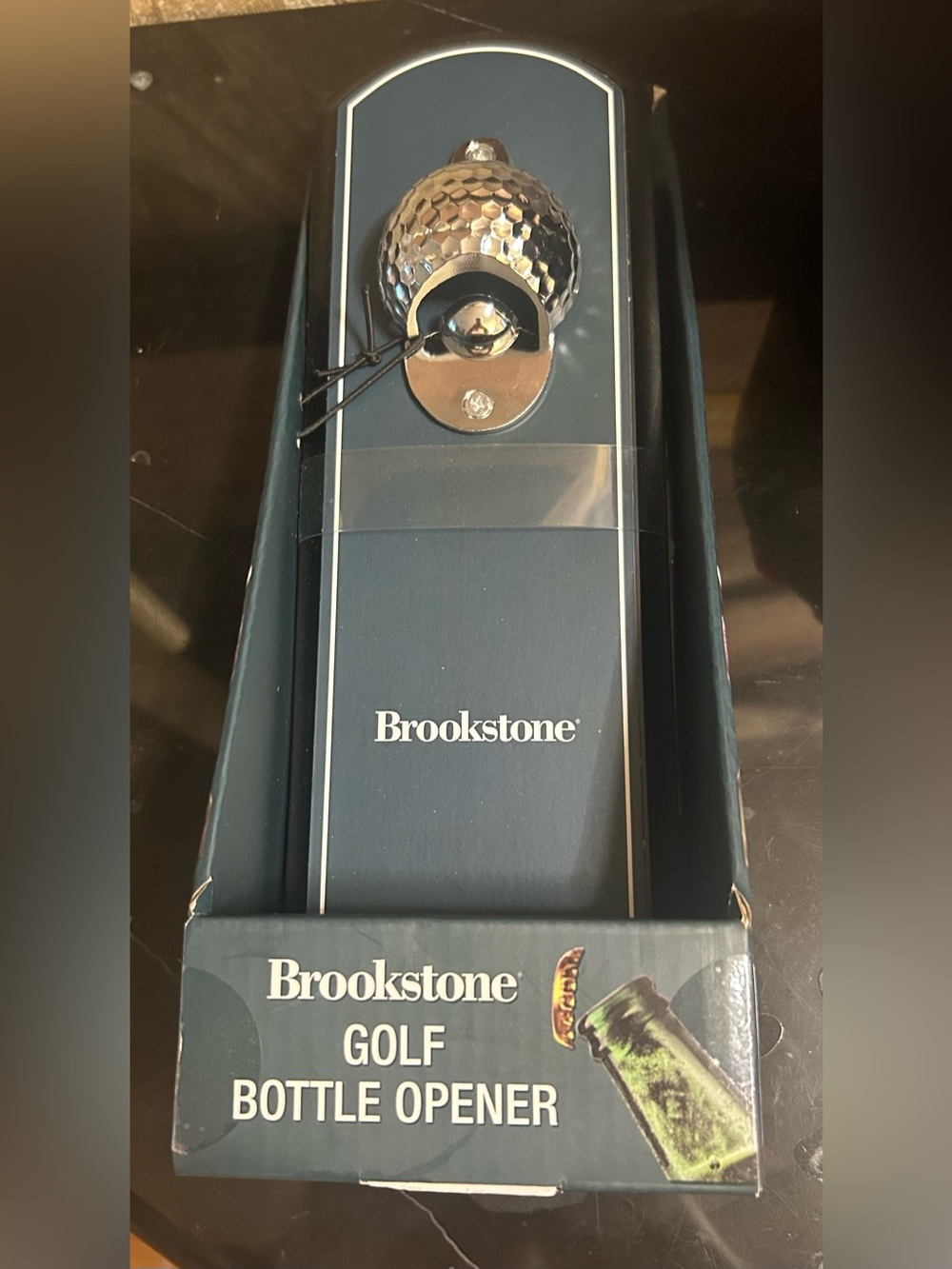 Brookstone Silver and Green Wall-Mounted Golf Ball Bottle Opener GIFT 🎁
